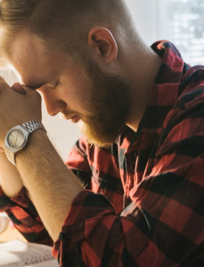 a man is praying